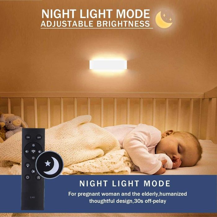 Lightsjoy 28 W, ściemniana lampa ścienna LED z pilotem