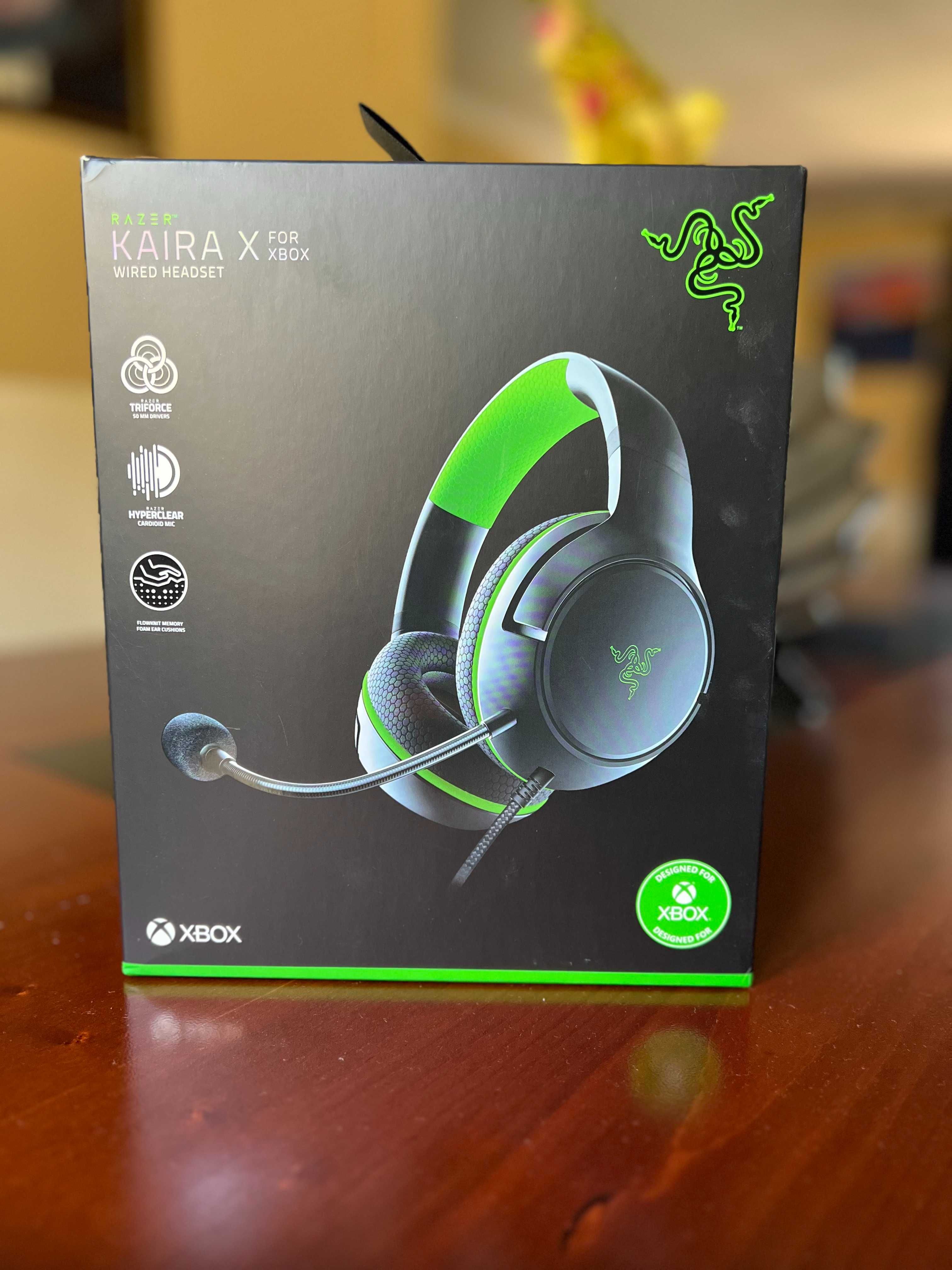 Razer Kaira X Wired Headset for Xbox Series X|S, Xbox One, PC, Mac & Mobile  Devices: TriForce 50mm Drivers - HyperClear Cardioid Mic - Flowknit Memory