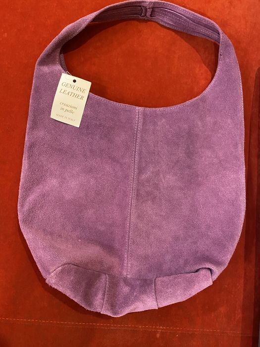 Замшевая сумка хобо Genuine leather Италия