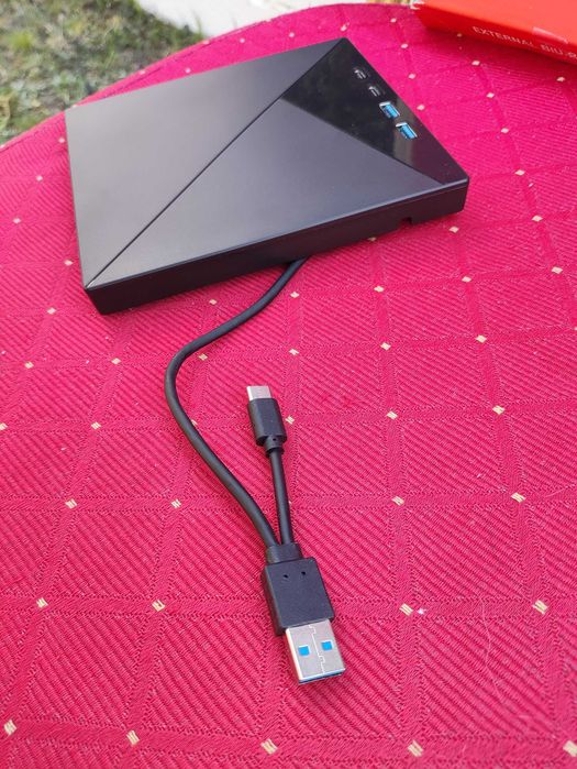 Zewnętrzny napęd Blu-Ray Odtwarzacz Player Nagrywarka DVD 4K 3D USB 3.0 BD CD DVD Windows Mac OS Linux USBC
