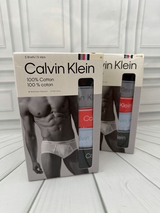 Набір чоловічі труси сліпи Calvin Klein пак з 5 штук чорні