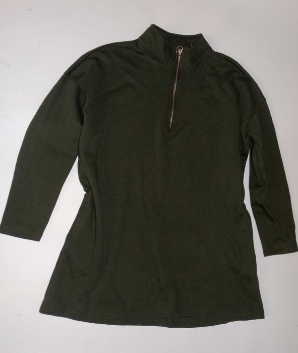 _TU_Fajny khaki sweter-bluza do pracy _R.46/48_