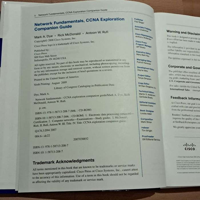 Network Fundamentals (Cisco Academy) Book64283468466818123