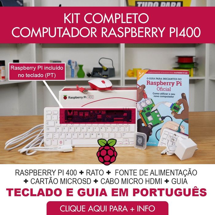 Raspberry Pi 400 Complete Kit in Portuguese64171734020611120