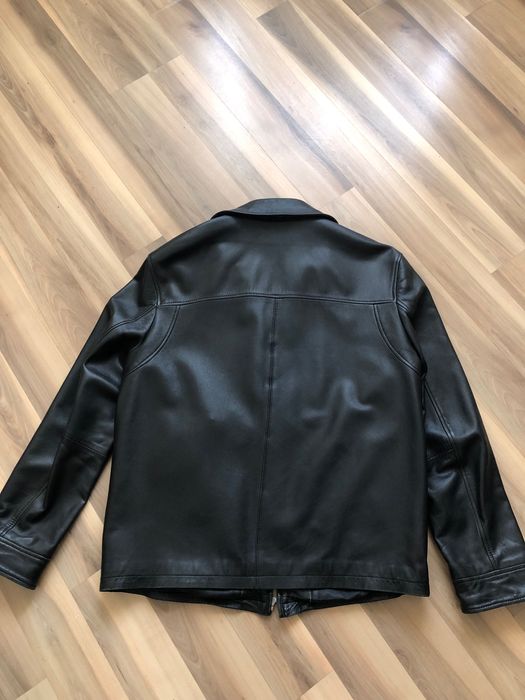 Куртка мужская кожаная черная 48 размер