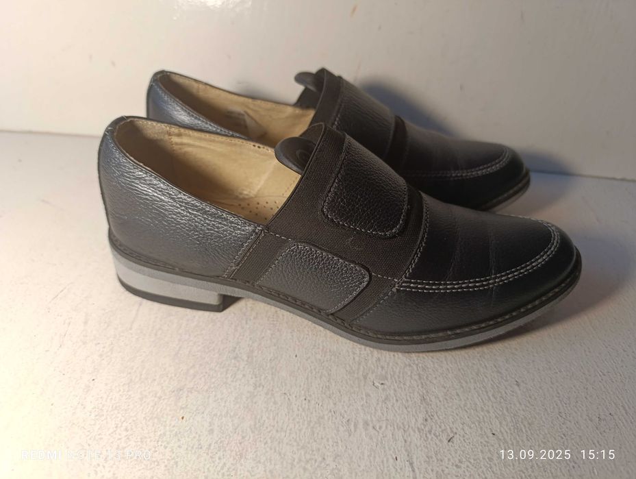 mokasyny skórzane Tanex