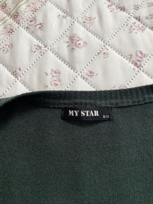 Zielony ciemny sweterek lekki M 38 my star basic 45% wełna