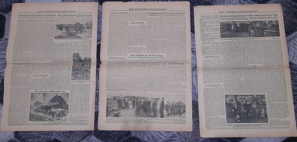 gazety Krakauer Zeitung 1944 Generalna Gubernia okupacja II Wojna
