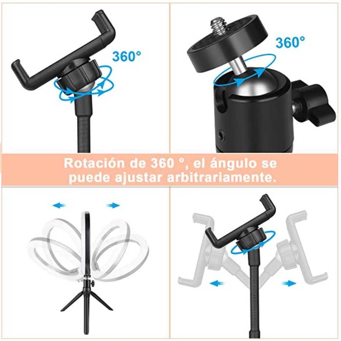 RingLight com tripod, suporte de telemóvel +comando - NOVO