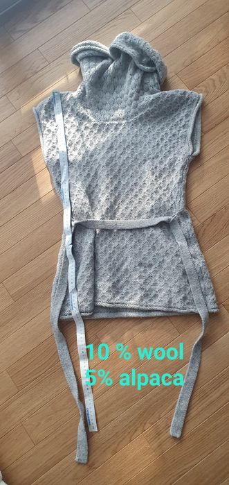 Bezrękawnik wiązany wełna aplaka r 40/42