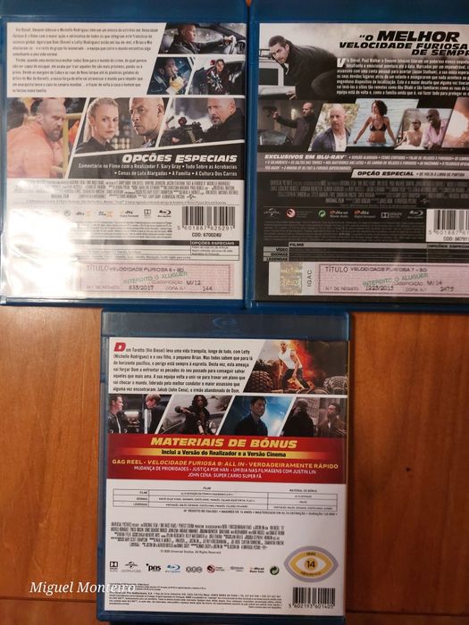 Blu Ray - 9 Filmes Velocidade Furiosa 9 Filmes