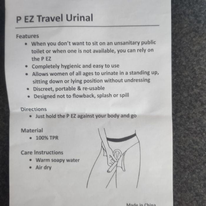 Urinol feminino, para mulher urinar em pé