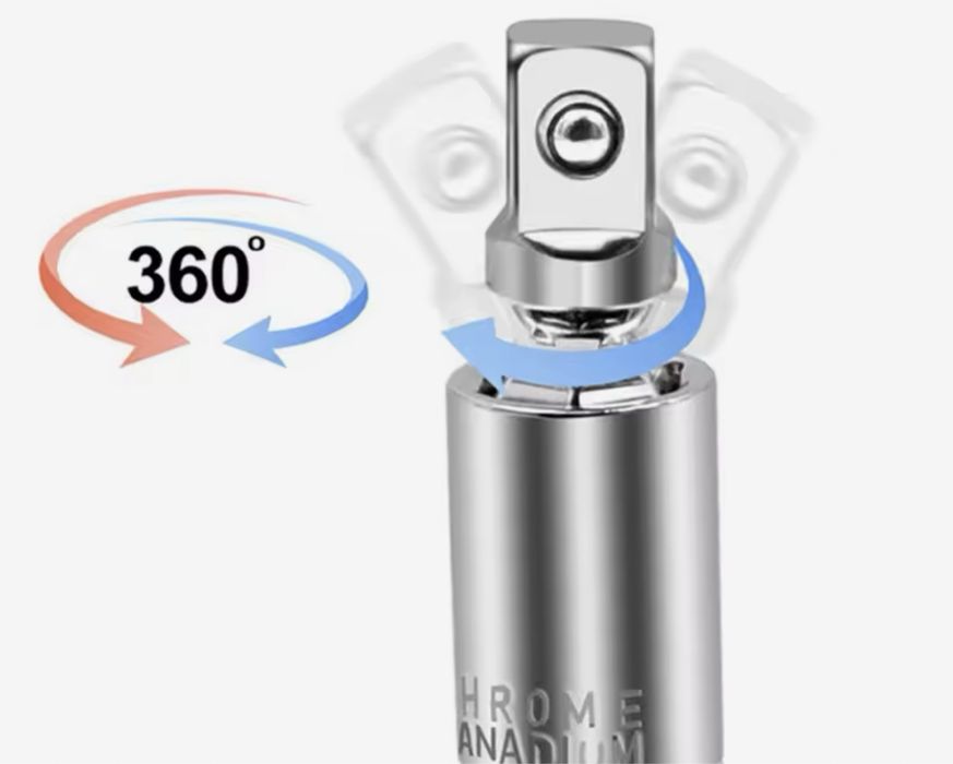 Універсальний шарнір Поворотна гніздо Адаптер Квадратний 1/2 карданчик