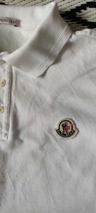 Moncler polo tshirt white
