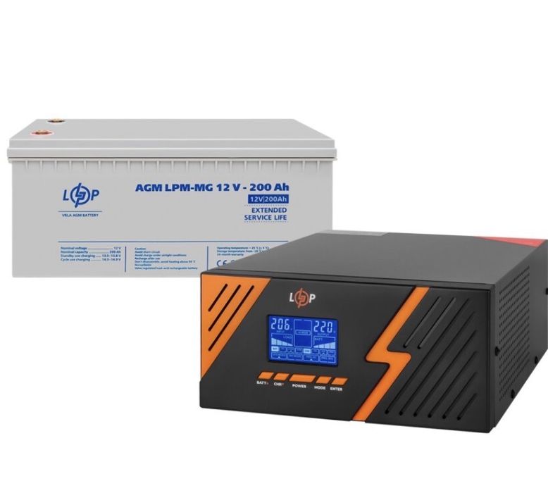 Комплект резервного живлення UPS B1500 + АКБ MG 2400Wh LogicPower
