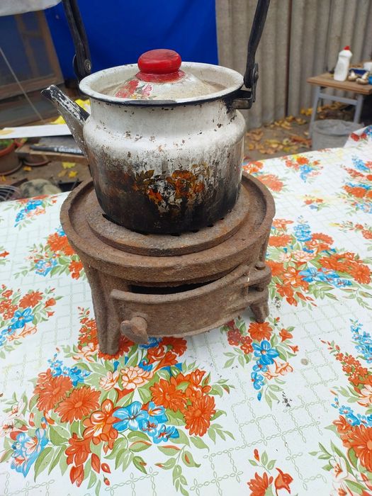 Буржуйка щепочница под чайник