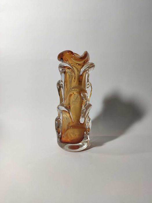 Ваза чешская Baranek Skrdlovice Богемское стекло