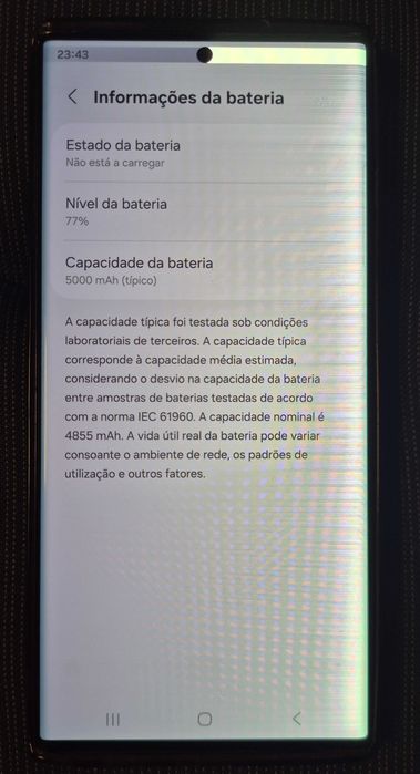 Samsung Galaxy S22 Ultra 5G 8Gb128Gb SM-S908B-DS problema écran