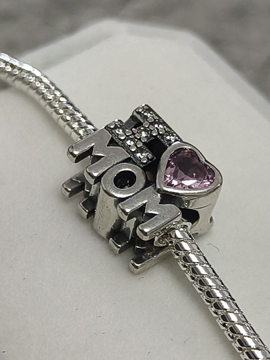 Charm "I Love Mom" Prata