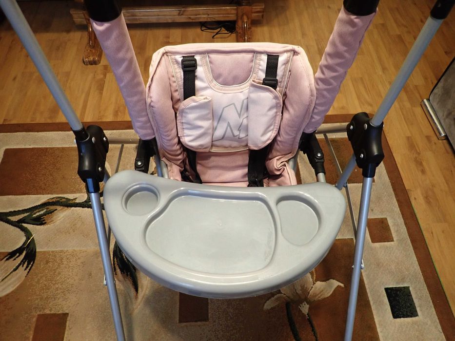 Huśtawka bujaczek dla dziecka wolnostojąca składana funkcja karmienia.