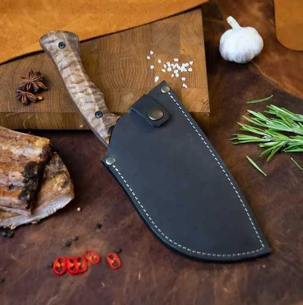 Сербський ніж-сокирка ручної роботи із кованої сталі