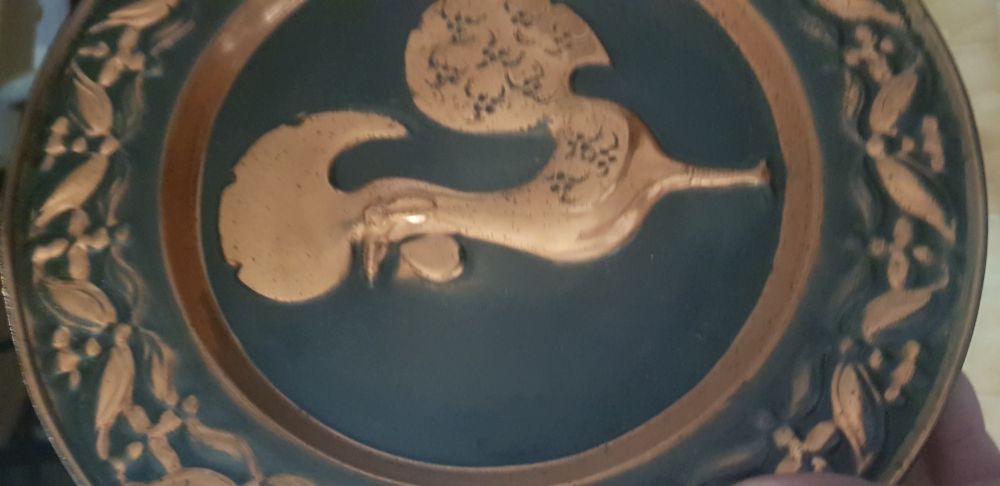 Prato decorativo em cobre