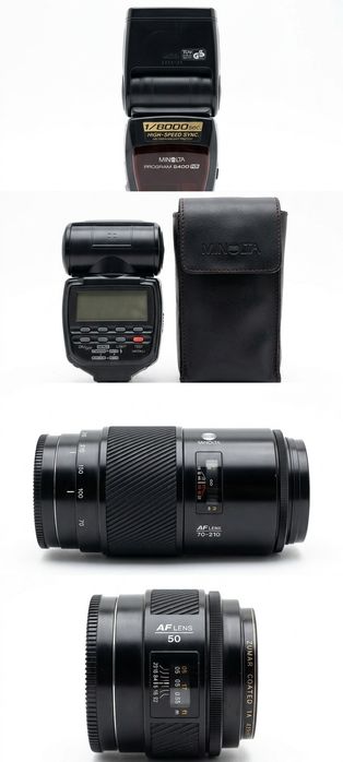 Kit Vintage Minolta Dynax 700si + 3 Lentes + Filtros Cokin