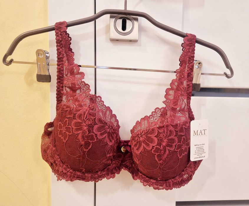 Biustonosz Usztywniany bordowy Carmela MAT