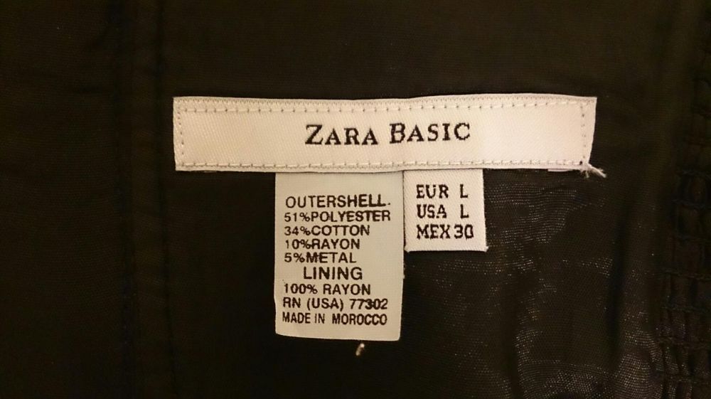 Czarna sukienka Zara, rozmiar L