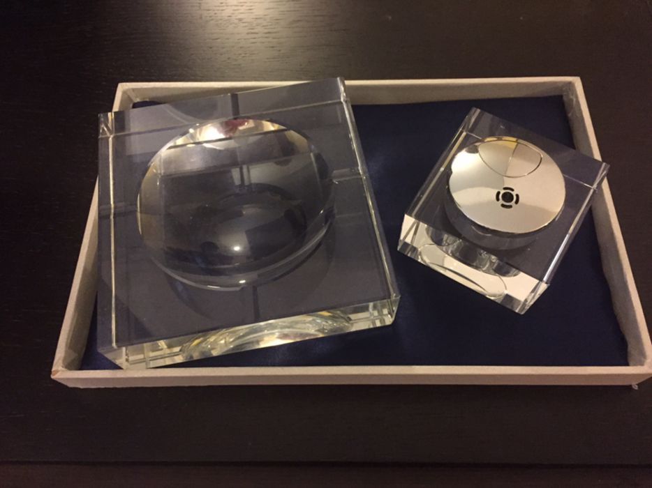 Cinzeiro e Isqueiro CRISTAL NOVO