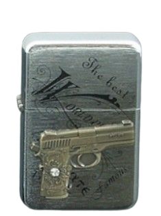 Zapalniczka Benzynowa Gentelo z Krótkim Pistoletem i Wzorem