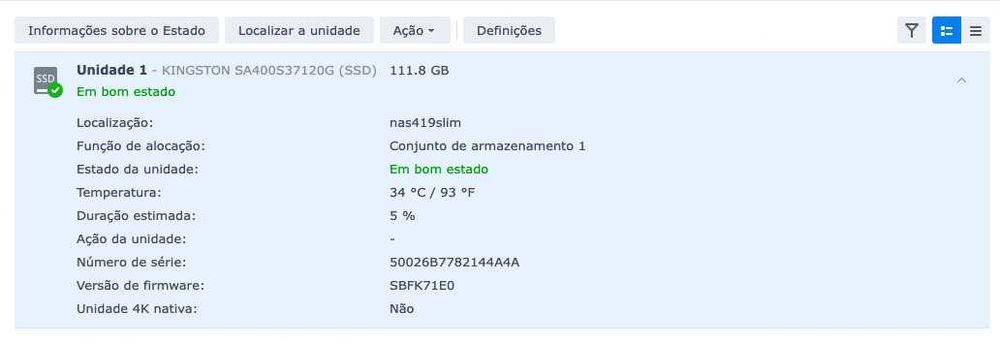 NAS Synology DS419slim
