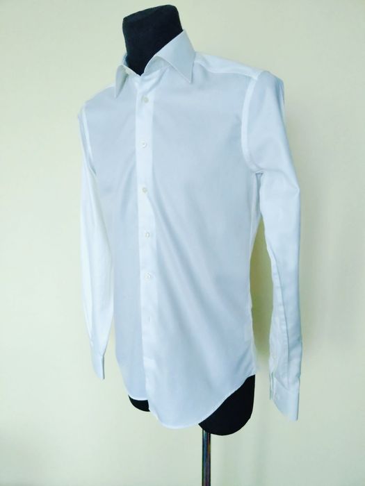 Biała męska koszula Suitsupply slim fit