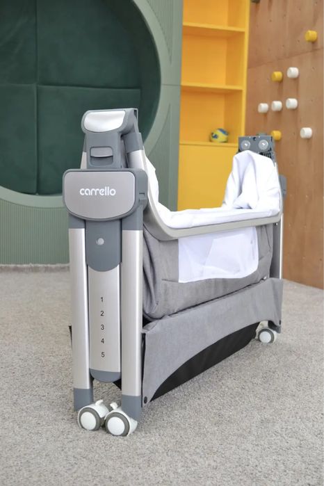 Приставне дитяче ліжко CARRELLO Aria CRL-16402 Silver Grey