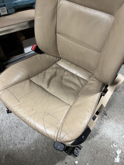 Fotele bmw e60 PreLci przod skora bezowa/beige elektryka/grzane/pompow