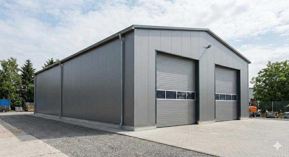 Hala magazyn wiata obora gotowa stal Nowość 20x30