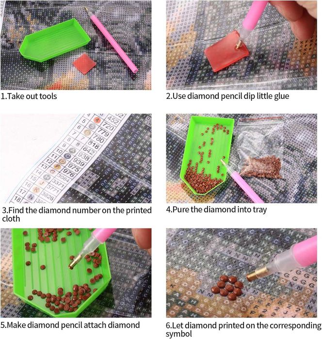 DIY Zestaw do malowania diamentami 5D dekoracja ścienna NOWE s069