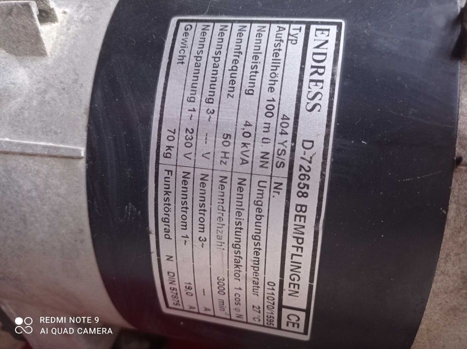 Продам генератор endress