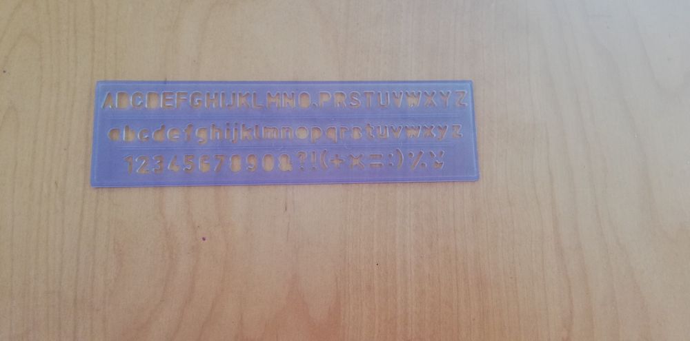 6 réguas de letras e números