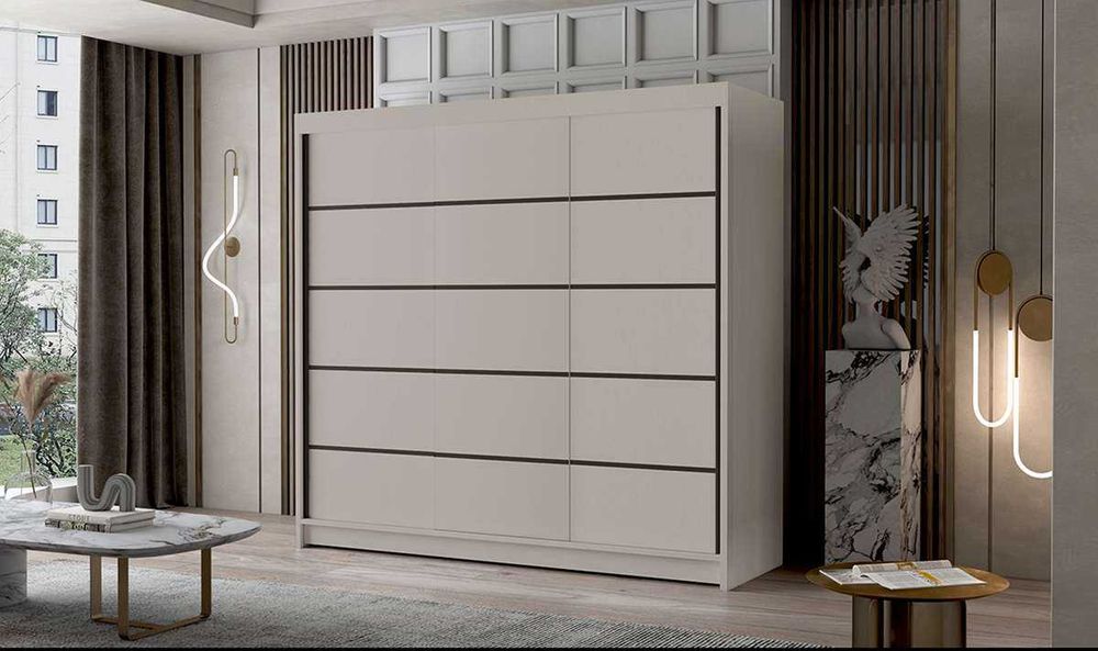 Szafa przesuwna NADIA 7 garderoba 200cm Kaszmir