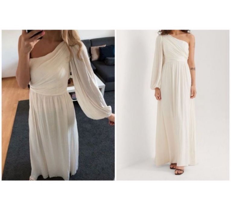 Curated styles nakd drapowana sukienka maxi 40 L 42 xl na-kd wiskoza
