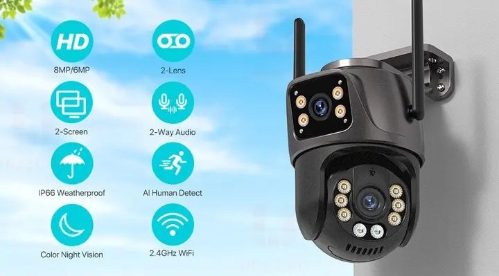 Вулична поворотна Wifi-камера 8mp