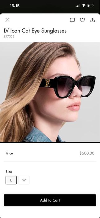 Солнцезащитные очки Louis Vuitton оригинал Cat eye