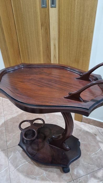 Mesa madeira bar / chá com rodas