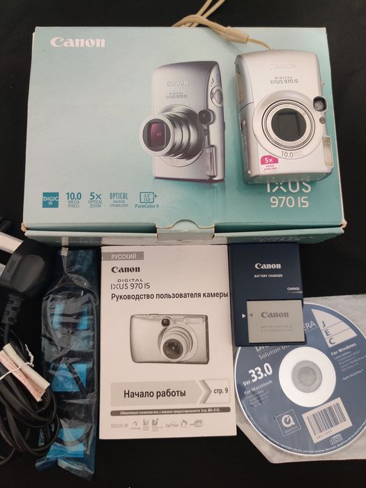 Canon Ixus 970 IS Aluminum Japan Вінтажна Мильниця фотоапарат