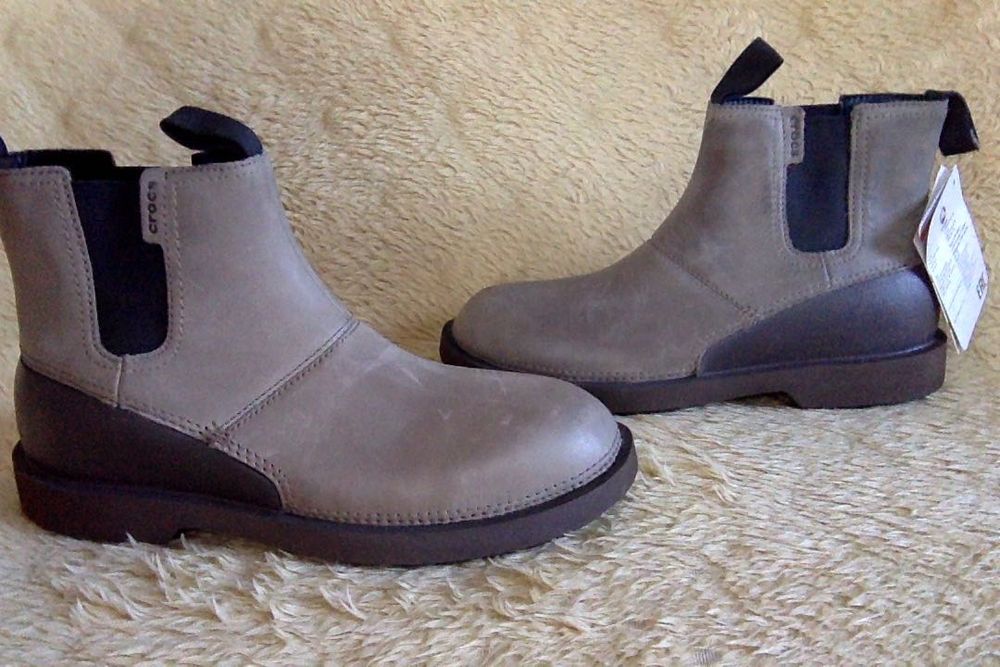 Sztyblety botki męskie skóra 42 Crocs M 9 wkładka ok.27,5 cm. nowe