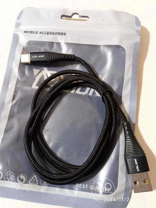 Кабель USB Type-C . Быстрая зарядка type -С . 1 м.