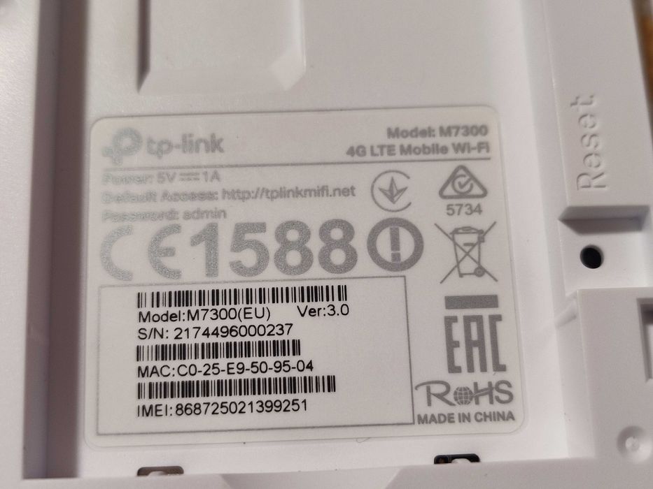 Tp-Link M7300 v.3.0 Router 4G Hotspot