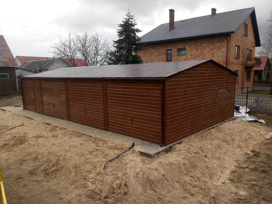 garaż blaszany 12x6, 6x6, 7x5, drewnopodobny, blaszaki, hale