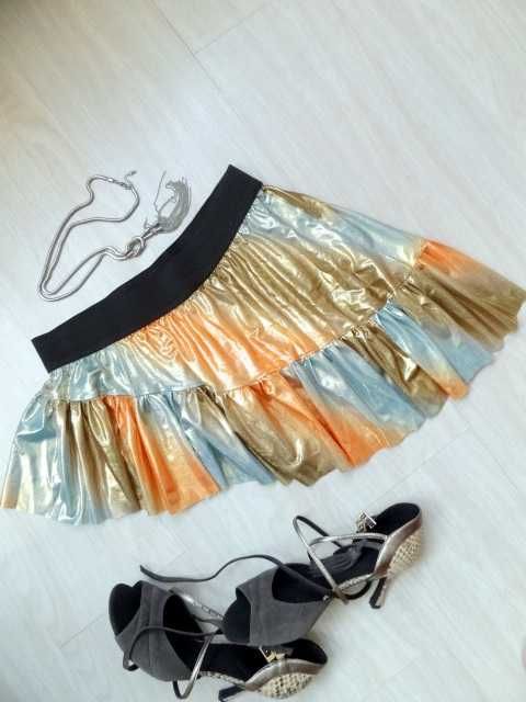 Юбка для танцев, для фитнеса  золотая в идеальном состоянии+ подарок